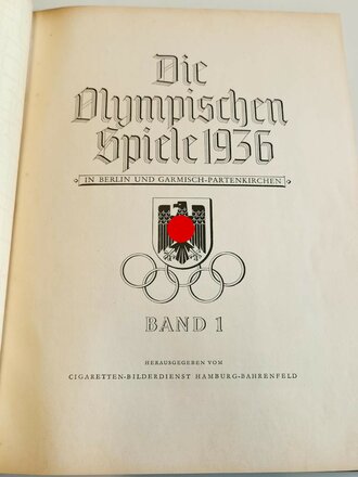 Sammelbilderalbum "Olympia 1936" - Band 1 Die Olympischen Winterspiele Vorschau auf Berlin, 129 Seiten, komplett