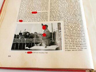 Sammelbilderalbum "Adolf Hilter" - Bilder aus dem Leben des Führers, 135 Seiten, Bild 160 fehlt, Seiten in der Mitte lösen sich