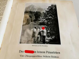 Sammelbilderalbum "Adolf Hilter" - Bilder aus dem Leben des Führers, 135 Seiten, Bild 160 fehlt, Seiten in der Mitte lösen sich