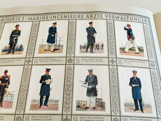 Sammelbilderalbum "Uniformen der Marine und Schutztruppen" -  Zigarettenfabrik Waldorf-Astoria,  23 Seiten, komplett