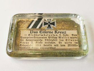 1.Weltkrieg Briefbeschwerer zum Thema Eisernes Kreuz...