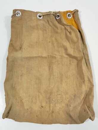 Beutel für den Rucksack der Gebirgstruppen der Wehrmacht. Gelbe Ecke, gebraucht