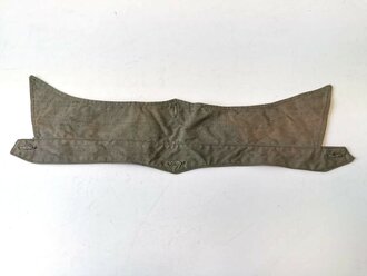 Einknöpfkragen grau für ein Diensthemd der Wehrmacht, Knopflochabstand aussen gemessen 40cm