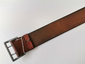 Zweidornkoppel für Offiziere, braunes Leder 50mm, Gesamtlänge 122cm