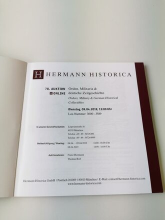 "Hermann Historica 79. Auktion" - Orden,...