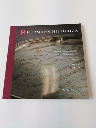 "Hermann Historica 80. Auktion" - Deutsche Zeitgeschichte - Orden und Militaria ab 1919, 163 Seiten, gebraucht, DIN A5