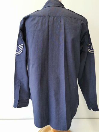 U.S.Air Force 1972 dated Shirt, Man´s Tropical blue, very good condition