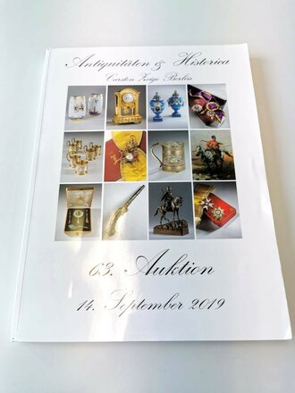  "Antiquitäten & Historica" - Carsten Zeige Berlin, 63. Auktion, 312 Seiten, gebraucht, DIN A4