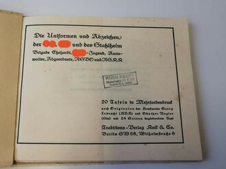 "Die Uniformen und Abzeichen der SA, SS, HJ", ca 55 Seiten, gebraucht,18 cm x 14,5 cm