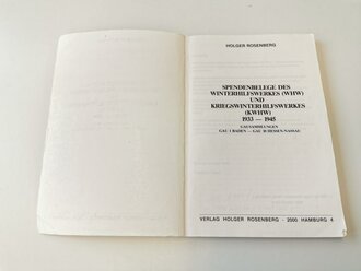 "Spendenbelege des Winterhilfswerkes (WHW) und Kriegswinterhilfswerkes (KWHW) 1933-1945" - 216 Seiten, gebraucht, DIN A5
