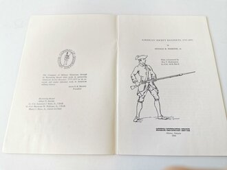"American Socket Bayonets 1717-1873", 47 Seiten, gebraucht, DIN A5, englisch