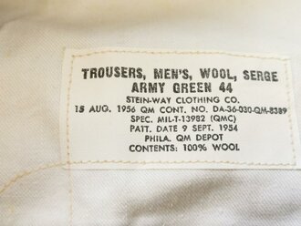 U.S. 1956 dated Trousers, wool Serge, size 34 x 34,  good condition