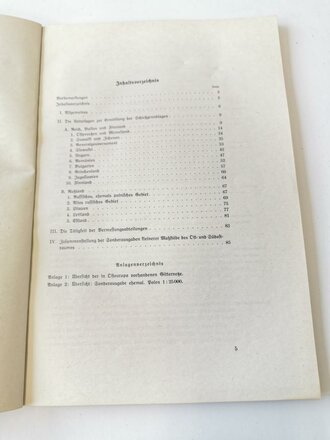 "Anweisung für die Ermittlung der Schießgrundlagen aus den Karten und Festpunktverzeichnissen in den Ost- und Südostgebieten Vademecum Ost " datiert 1941, DIN A4, 89 Seiten