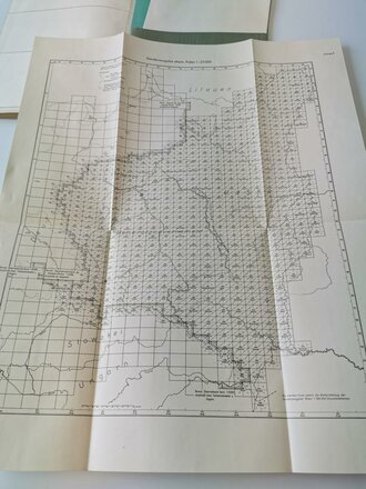 "Anweisung für die Ermittlung der Schießgrundlagen aus den Karten und Festpunktverzeichnissen in den Ost- und Südostgebieten Vademecum Ost " datiert 1941, DIN A4, 89 Seiten