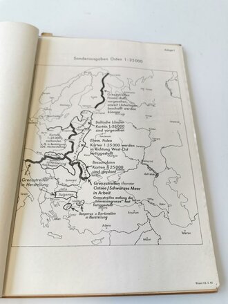 "Planheft Russland " DIN A4, datiert 1941 mit 40 Seiten und 32 Anlagen