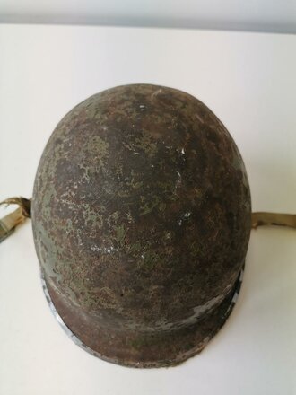 U.S.WWII fix bail helmet with early papercloth Hawley liner. Uncleaned set