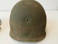 U.S.WWII fix bail helmet with early papercloth Hawley liner. Uncleaned set