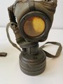 Wehrmacht Gasmaske in Dose Modell 1938, Die Dose Originallack, datiert 1942