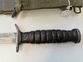 U.S.  WWII M3 trench knife by Imperial, in USM8 scabbard. Used