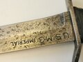 U.S.  WWII M3 trench knife by Imperial, in USM8 scabbard. Used