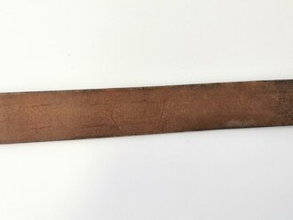 Zweidornkoppel für Angehörige von Parteiverbänden mit RZM Markierung, geschwärztes Leder, Gesamtlänge 116cm
