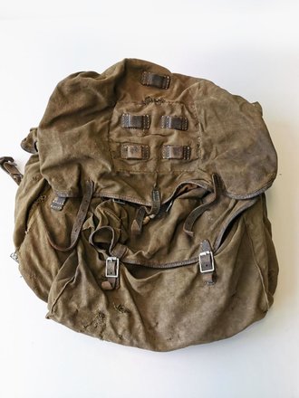 Rucksack für Gebirgstruppen der Wehrmacht, ungereinigter Speicherfund