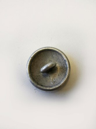 4 Knöpfe für die Feldbluse der Wehrmacht, Durchmesser je 19mm, späte- blaue Lackierung