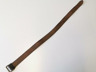 Zweidornkoppel für Offiziere des Heeres, geschwärztes Leder, Reichsbetriebsnummer, Gesamtlänge 102cm