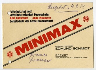 Werbeblatt "Kein Luftschutz ohne Minimax!",...