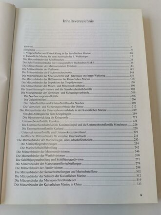 "Die Mützenbänder der Deutschen Marine" - 1815 - 1918, 443 Seiten, gebraucht, DIN A4