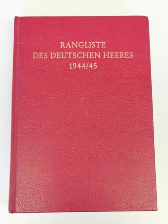 "Rangliste des Deutschen Heeres 1944/45", 408 Seiten, gebraucht, DIN A5
