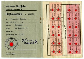 Reichsluftschutzbund, Mitgliedsausweis Nr. 174362,...