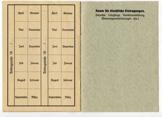 Reichsluftschutzbund Siegen , Mitgliedsausweis Nr. 450, datiert 1940