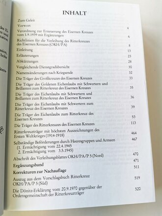 "Die Träger des Ritterkreuzes des Eisernen Kreuzes 1939-1945", 520 Seiten, gebraucht, DIN A5