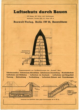 Werbeblatt "Luftschutz durch Bauen" DIN A4