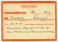 Lebenszeichenkarte aus Düsseldorf, datiert 1944, DIN A6