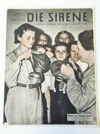 "Die Sirene", Nummer 16, Erstes Augustheft 1942 "Pflegt eure Volksgasmaske"