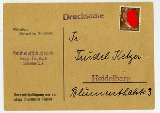 Aufforderung zur Teilnahme an einer Ausbildugsveranstaltung im Selbstschutz, Heidelberg  datiert 1943
