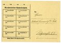 Einberufung zu einer Ausbildungsveranstaltung im Selbstschutz, datiert 1940