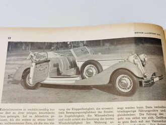 "Motor und Sport" - 2 April 1939 - Heft 14 - Österliche Fahrt auf gepflegten Strassen durch schöne Sachsen, 58 Seiten, gebraucht, DIN A4