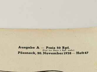 "Motor und Sport" - 20 November 1938 - Überall Standard überall dienstbereit! - Heft 47, 50 Seiten, gebraucht, DIN A4