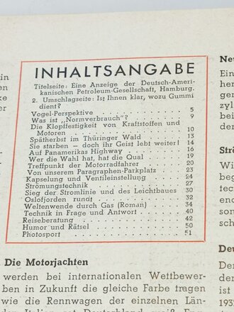 "Motor und Sport" - 20 November 1938 - Überall Standard überall dienstbereit! - Heft 47, 50 Seiten, gebraucht, DIN A4