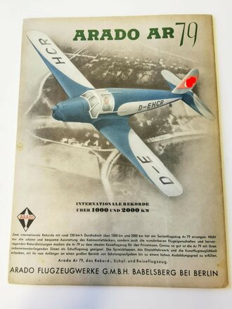 "Motor und Sport" - 29 Januar 1939 - Luftfahrtheft 1939 - Heft 5, 62 Seiten, gebraucht, DIN A4