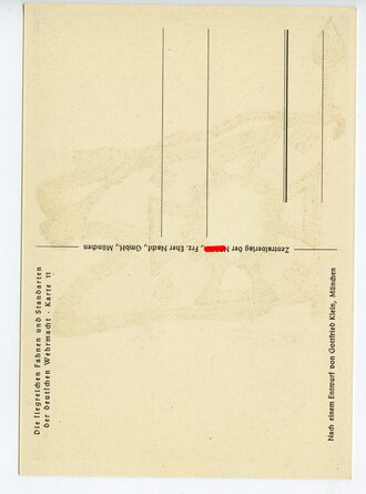Ansichtskarte "Die siegreichen Fahnen und Standarten...