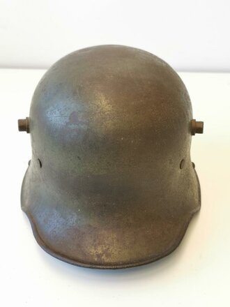 1.Weltkrieg Stahlhelm Modell 1916, Originallack, zusammengehöriges Stück. Hersteller BF64  für F. C. Bellinger, Fulda