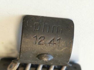 Einführstück zum 50 Schuss Gurt MG34/42 Wehrmacht , Hersteller bhm, datiert 12.41