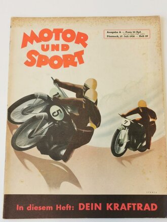 "Motor und Sport" - 17. Juli 1938 - Heft 29, 58...