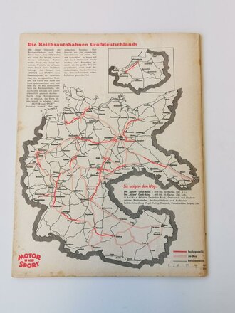 "Motor und Sport" - 12. Juni 1938 - Heft 24, 58 Seiten, gebraucht, DIN A4