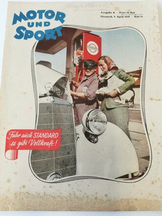  "Motor und Sport" - 09. April 1939 - Heft 15,...