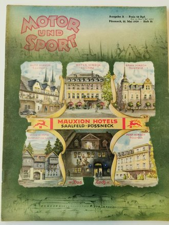 Motor und Sport - 21. Mai 1939 - Heft 21, 50 Seiten,...